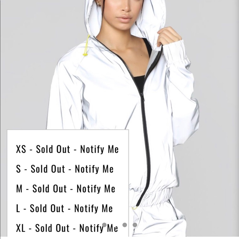 Fashionnova reflective hoodie